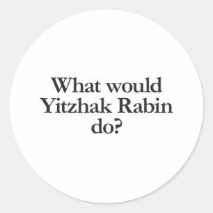Pegatina Redonda qué haría yitzhak rabin
