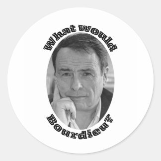 Pegatina Redonda ¿Qué Hubiera De Bourdieu?