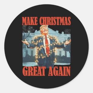 Pegatina Redonda Que los Navidades sean geniales de nuevo, navidad 