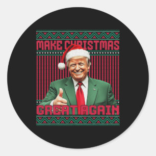Pegatina Redonda Que los Navidades vuelvan a ser divertidos Santa T