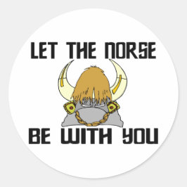 Pegatina Redonda Que los nórdicos estén contigo