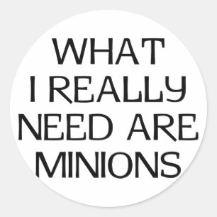 Pegatina Redonda Qué Minions