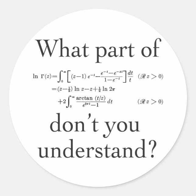 Pegatina Redonda Qué parte de... (Anverso)