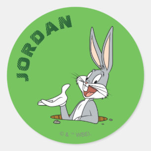 Pegatina Redonda ¿QUÉ PASA, DOC?™ BUGS BUNNY™ Conejo Agujero