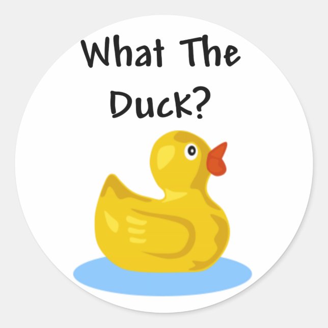 Pegatina Redonda ¿Qué Pato? (Anverso)