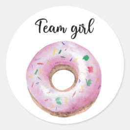 Pegatina Redonda ¿Qué será el bebé chica del equipo?