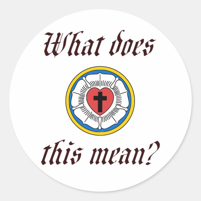 Pegatina Redonda ¿Qué Significa Esto? (Anverso)