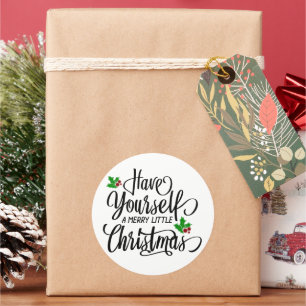 Pegatina Redonda Que te den unas vacaciones con Navidades pequeños
