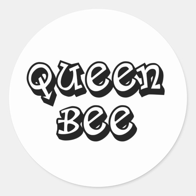 Pegatina Redonda Queen Bee (Anverso)