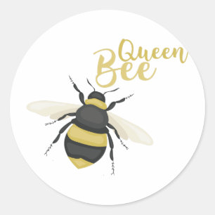 Pegatina Redonda Queen Bee
