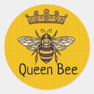 Pegatina Redonda Queen Bee