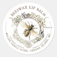 Queen Bee Gold Ornate Frame Beeswax Lip Balcón