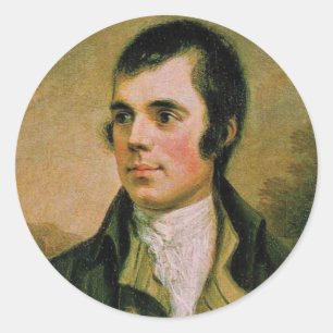 Pegatina Redonda Quemadura de Roberto, celebrando la noche de la