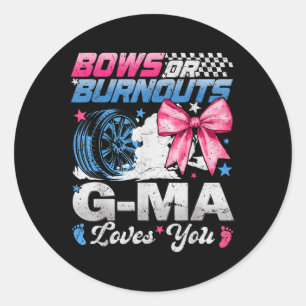 Pegatina Redonda Quemaduras o golpes que tus mamáes G aman tu revel