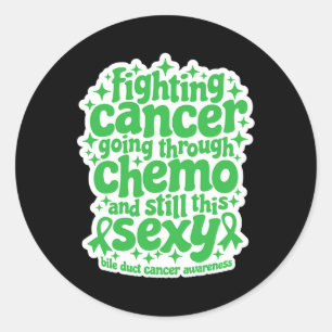 Pegatina Redonda Quemo cancerígeno aún y cáncer de cuello uterino