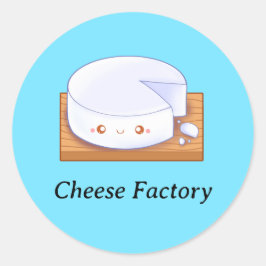 Pegatina Redonda Queso fresco mexicano de queso blanco