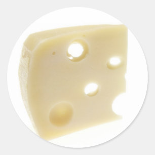 Pegatina Redonda Queso suizo