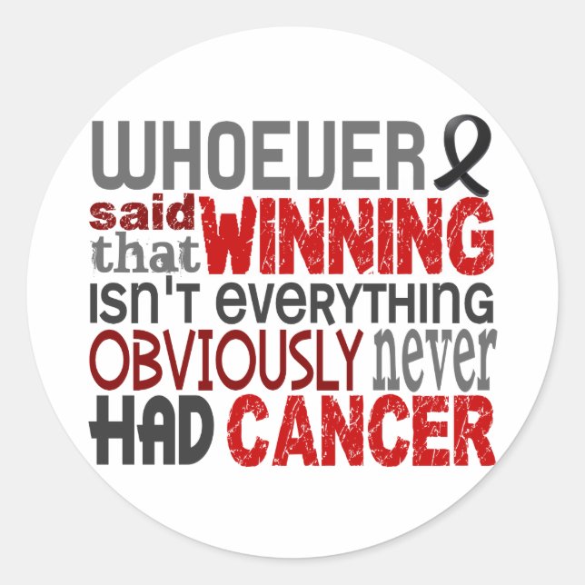 Pegatina Redonda Quien dijo Melanoma (Anverso)