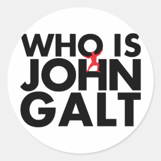 Pegatina Redonda Quién es John Galt