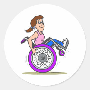 Pegatina Redonda Quiera competir con