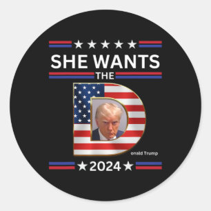 Pegatina Redonda Quiere las elecciones presidenciales de 2024 de Do