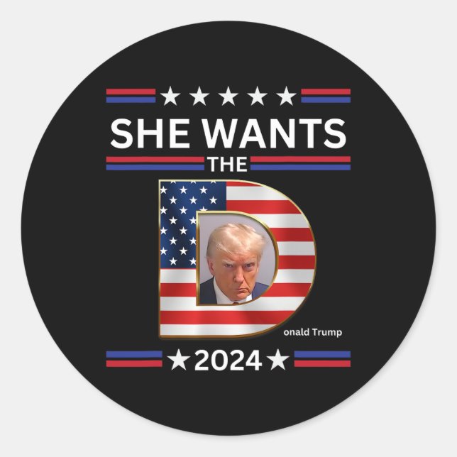 Pegatina Redonda Quiere las elecciones presidenciales de 2024 de Do (Anverso)