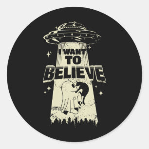 Pegatina Redonda Quieres Creer - Un Gato Divertido Es Secuestrado