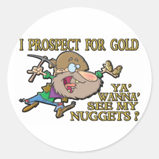 Pegatina Redonda ¿Quieres Ver Mis Nuggets?