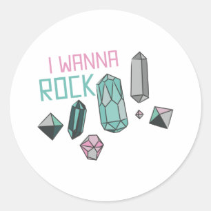 Pegatina Redonda Quiero Rock