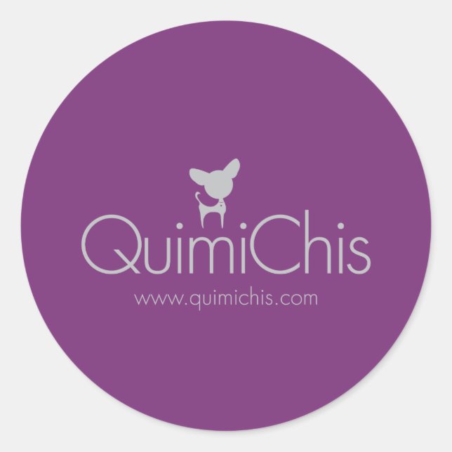 Pegatina Redonda Quimichis logo (Anverso)