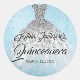 Pegatina Redonda Quinceanera