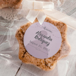 Pegatina Redonda Quinceanera de chicharrones de ciruela y acero