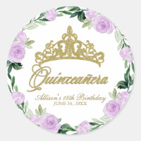 Quinceanera God Tiara Purple Lilac Floral