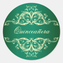 Quinceanera verde esmeralda decorativa
