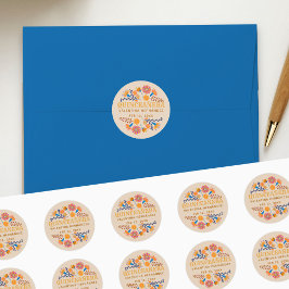 Pegatina Redonda Quinceanera Western Mexican Fiesta Fiesta