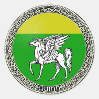 Pegatina Redonda Quinn Family Arms