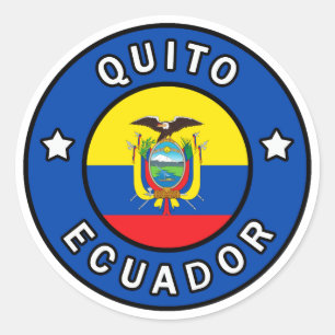 Pegatina Redonda Quito Ecuador