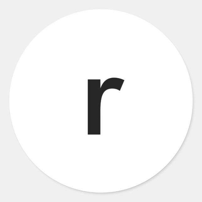 Pegatina Redonda r (Anverso)