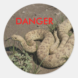 Pegatina Redonda R6 Prairie Rattlesnake
