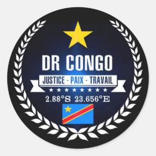 Pegatina Redonda R.D. Congo