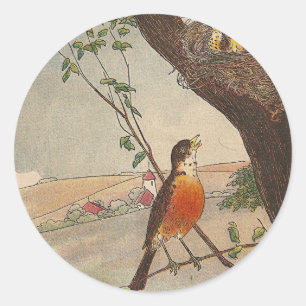 Pegatina Redonda R es para Robin