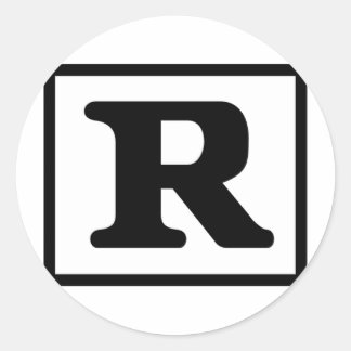 Pegatina Redonda R nominal