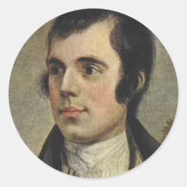 Pegatina Redonda Rabbie Burns