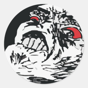 Pegatina Redonda Rabia mega