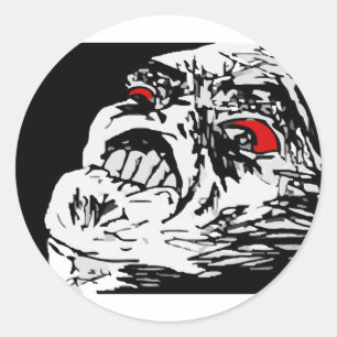 Pegatina Redonda Rabia mega