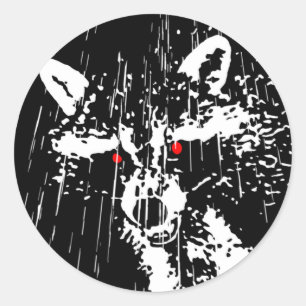 Pegatina Redonda Raccoon