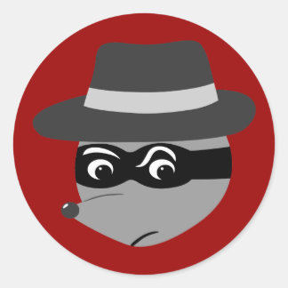 Pegatina Redonda Raccoon Mobster