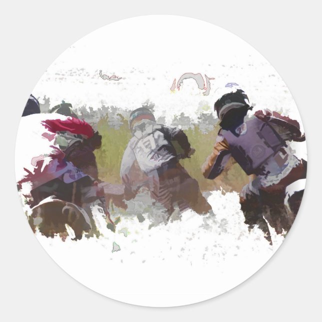 Pegatina Redonda Racers de bicicleta sucia (Anverso)