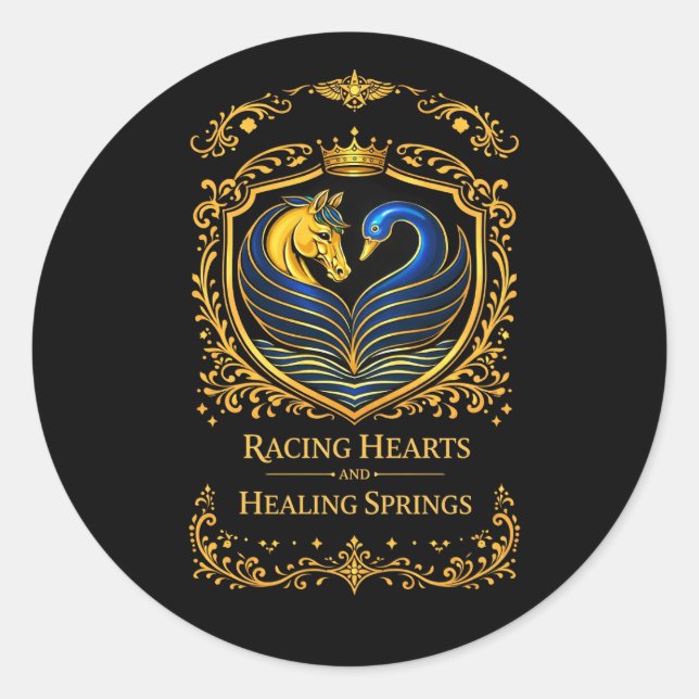 Pegatina Redonda Racing Hearts and Healing Springs Lighter (Anverso)