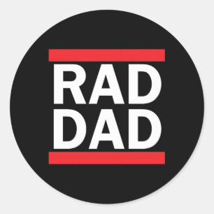Pegatina Redonda Rad Dad Feliz Día Del Padre